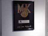 Award plaque for the success of Mortal Kombat 3 becoming the best selling game of 1995.